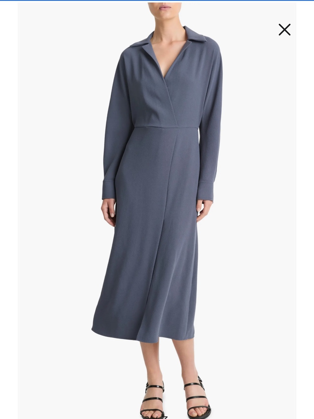 NWOT Vince MIDI Shirt Dress Size XXS Blue